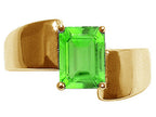 Tommaso Design™ Emerald Octagon Cut 8x6mm Genuine Peridot Ring