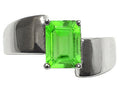 Tommaso Design™ Emerald Octagon Cut 8x6mm Genuine Peridot Ring