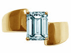 Tommaso Design™ Genuine Aquamarine Ring
