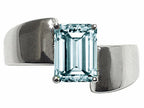 Tommaso Design™ Genuine Aquamarine Ring