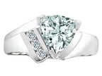 Tommaso Design™ Genuine Aquamarine Ring