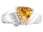 Tommaso Design™ Trillion 7mm Genuine Cittrine Ring