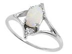 Tommaso Design™ Genuine Opal Oval 6x4mm Ring