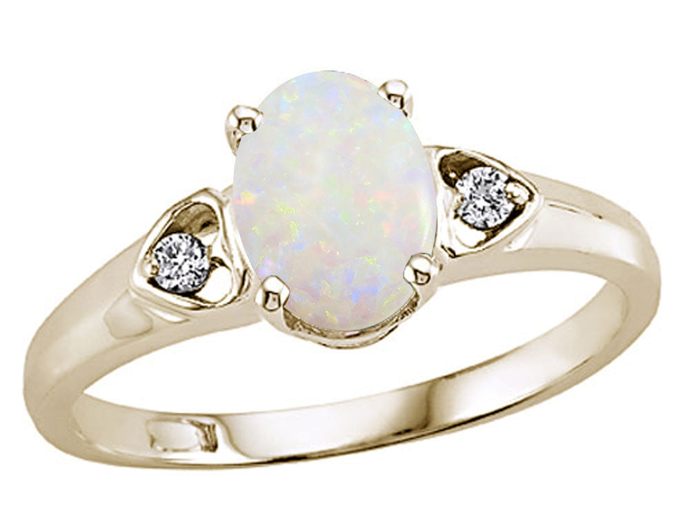 Tommaso Design™ Genuine Opal Ring