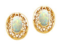 Tommaso Design™ Oval 5x3mm Genuine Opal Earrings