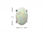 Tommaso Design™ Oval Genuine Opal Earrings Studs