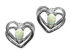 Tommaso Design™ Oval 5x3mm Genuine Opal Earrings