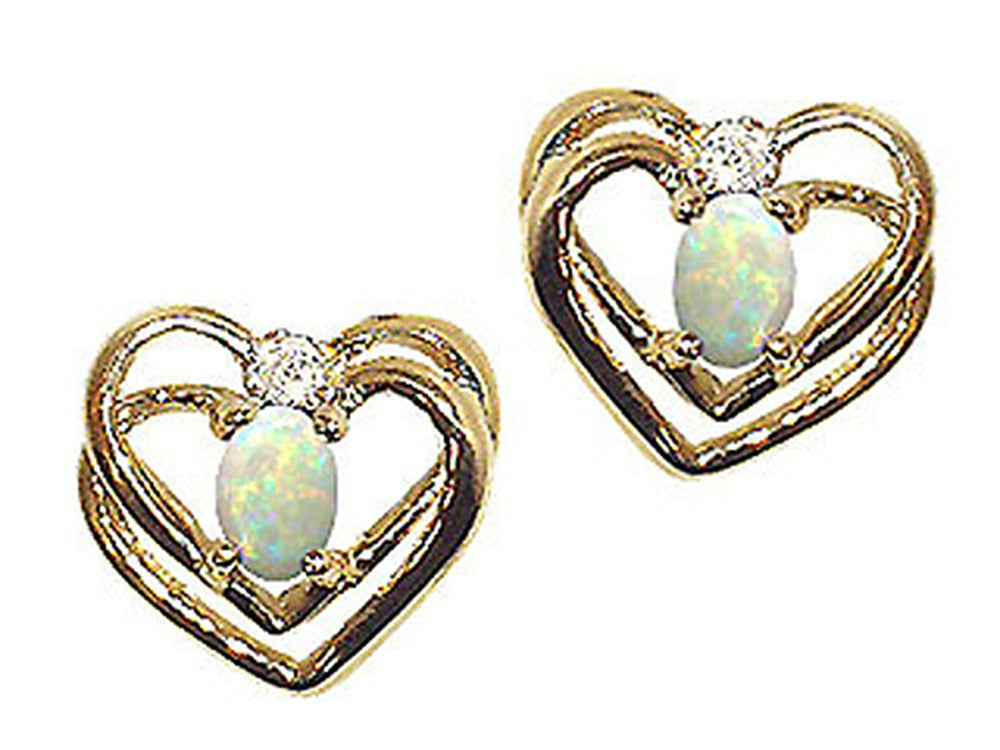 Tommaso Design™ Oval 5x3mm Genuine Opal Earrings