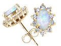 Tommaso Design™ Oval 6x4mm Genuine Opal Earrings
