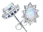 Tommaso Design™ Oval 6x4mm Genuine Opal Earrings
