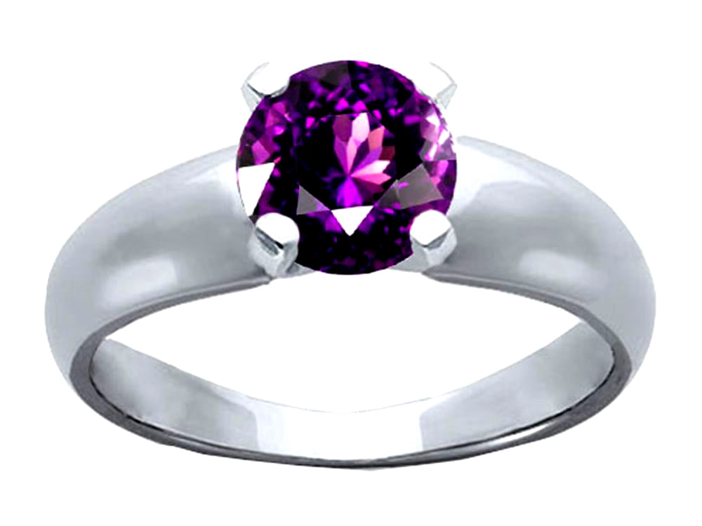 Tommaso Design™ Genuine Amethyst Ring