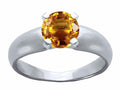 Tommaso Design™ Round 6mm Genuine Citrine Ring