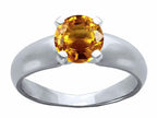 Tommaso Design™ Round 6mm Genuine Citrine Ring