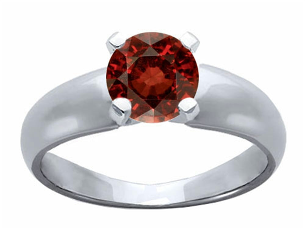Tommaso Design™ Genuine Garnet Ring