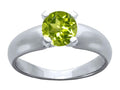 Tommaso Design™ Round 6mm Genuine Peridot Ring