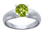 Tommaso Design™ Round 6mm Genuine Peridot Ring