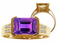 Tommaso Design™ Genuine Amethyst Ring