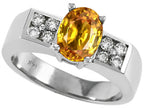 Tommaso Design™ Oval 8x6 mm Genuine Citrine Ring
