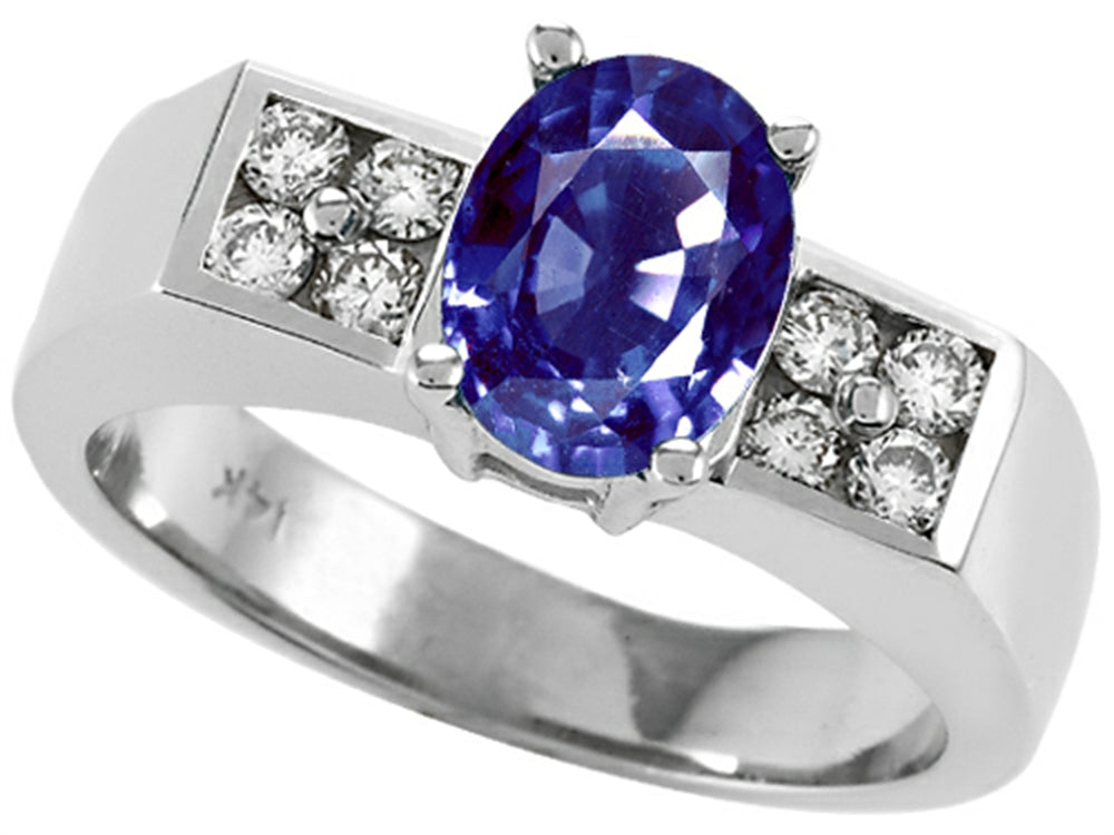 Tommaso Design™ Oval 8x6 mm Genuine Iolite Ring