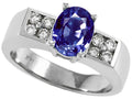 Tommaso Design™ Oval 8x6 mm Genuine Iolite Ring