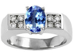 Tommaso Design™ Oval 7x5 mm Genuine Tanzanite Ring
