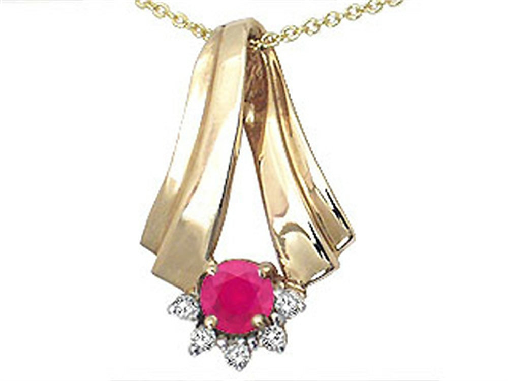 Tommaso Design™ Ruby Pendant Necklace