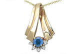 Tommaso Design™ Round 4.5mm Genuine Sapphire Pendant Necklace