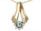 Tommaso Design™ Round 4.5mm Genuine Aquamarine Pendant Necklace
