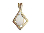 Tommaso Design™ Oval 6x4mm Genuine Opal Pendant Necklace