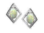 Tommaso Design™ Oval 6x4mm Genuine Opal Earrings