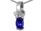 Tommaso Design™ Oval 8x6 mm Genuine Iolite Pendant Necklace