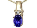 Tommaso Design™ Oval 8x6 mm Genuine Iolite Pendant Necklace