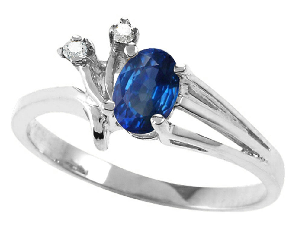 Tommaso Design™ Genuine Sapphire Ring