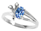 Tommaso Design™ Oval 6x4mm Genuine Tanzanite Ring