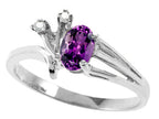 Tommaso Design™ Genuine Amethyst Ring