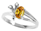 Tommaso Design™ Oval 6x4mm Genuine Citrine Ring