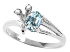 Tommaso Design™ Genuine Aquamarine Ring