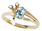 Tommaso Design™ Genuine Aquamarine Ring