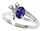 Tommaso Design™ Oval 6x4mm Genuine Iolite Ring
