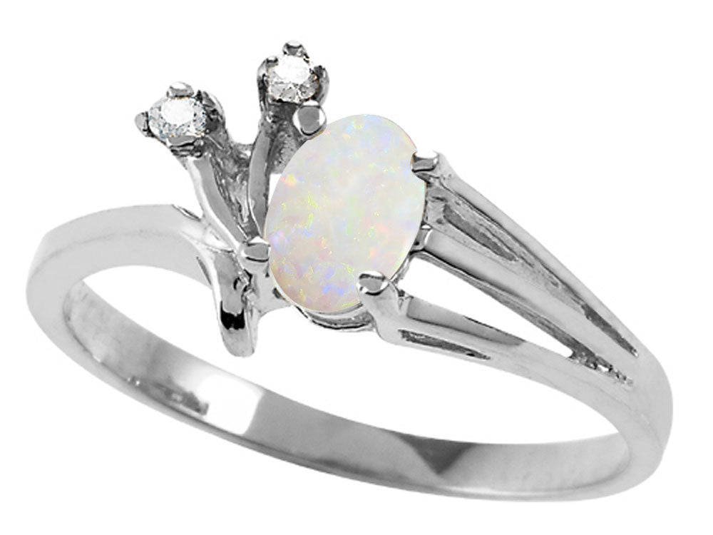 Tommaso Design™ Genuine Opal Ring