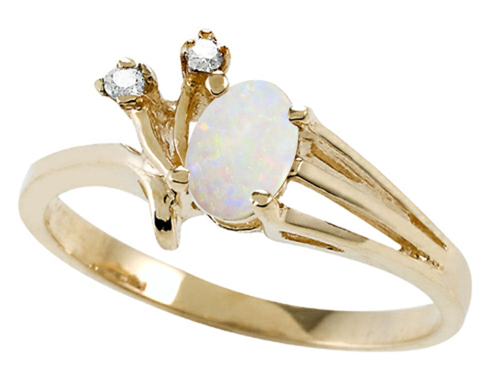 Tommaso Design™ Genuine Opal Ring