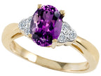 Tommaso Design™ Genuine Amethyst Ring
