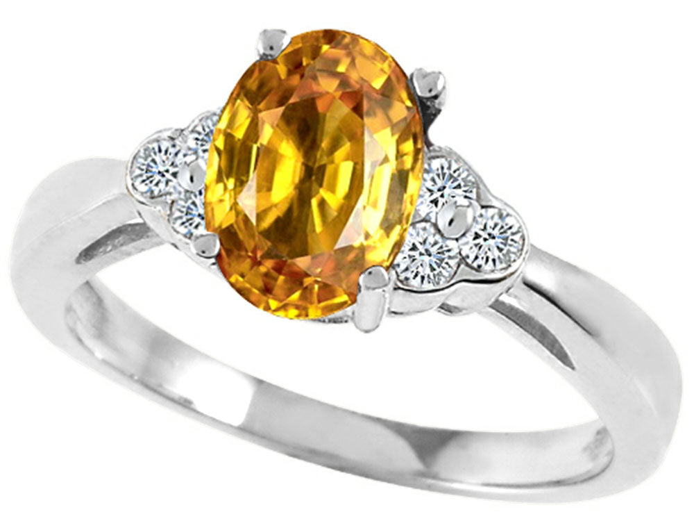 Tommaso Design™ Oval 8x6mm Genuine Citrine Ring
