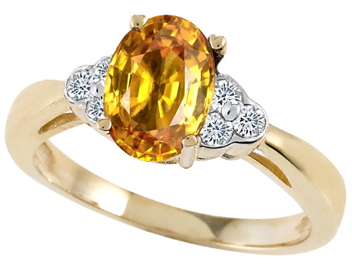 Tommaso Design™ Oval 8x6mm Genuine Citrine Ring