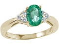 Tommaso Design™ Genuine Emerald Ring