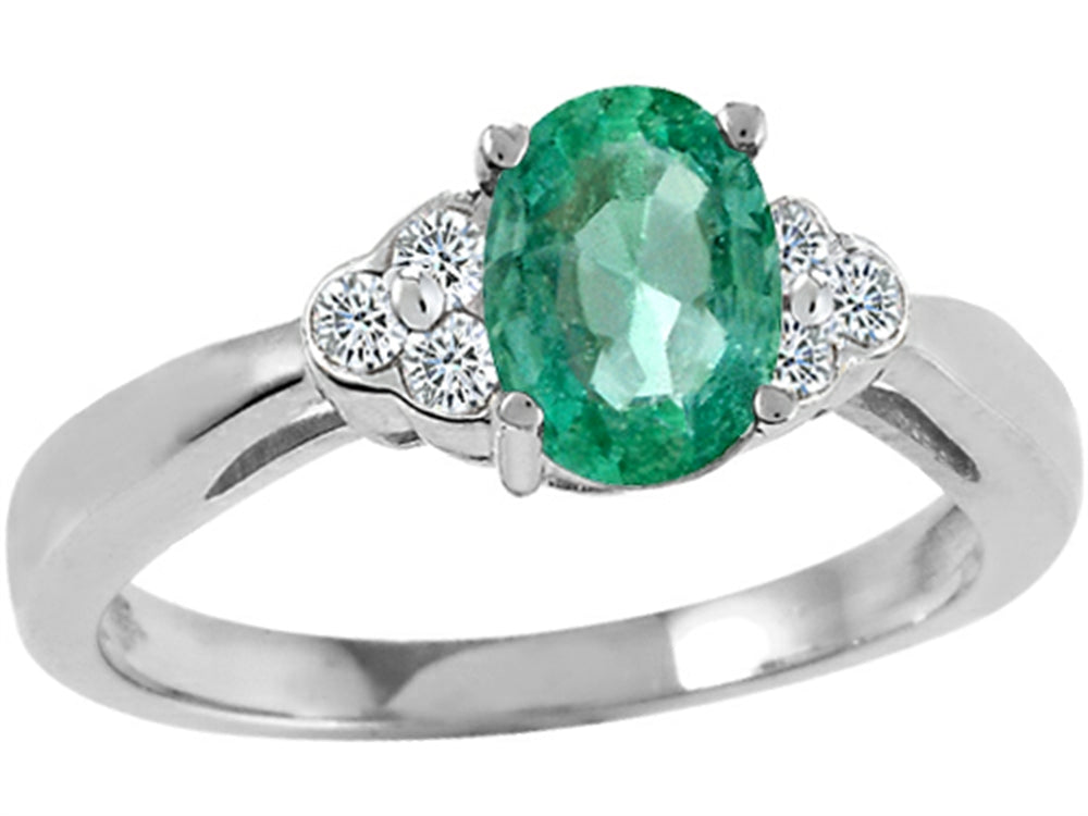 Tommaso Design™ Genuine Emerald Ring