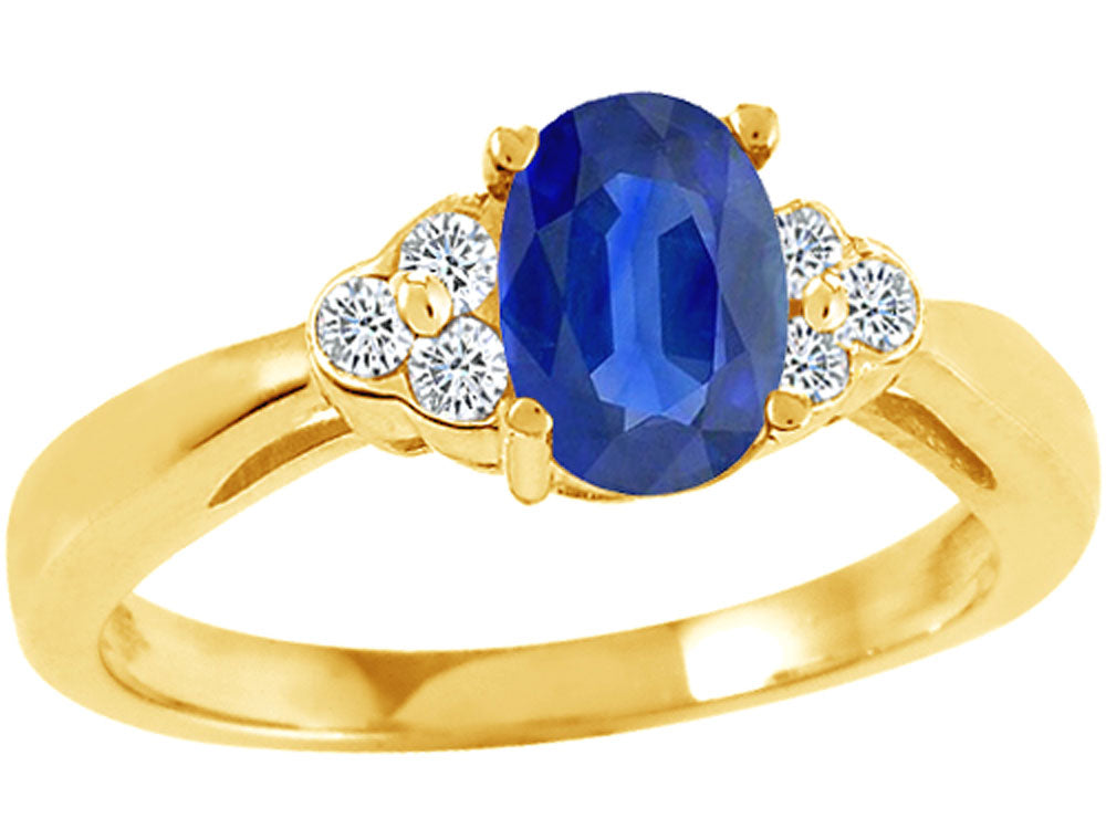 Tommaso Design™ Genuine Sapphire Ring