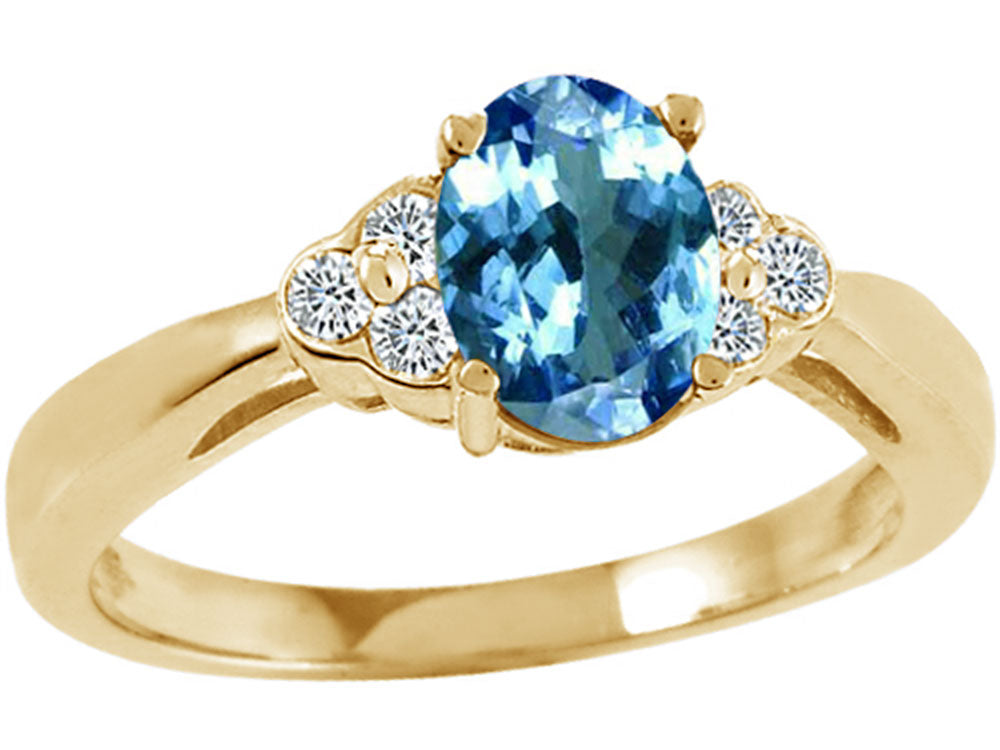 Tommaso Design™ Oval 7x5mm Genuine Tanzanite Ring