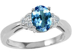 Tommaso Design™ Oval 7x5mm Genuine Tanzanite Ring