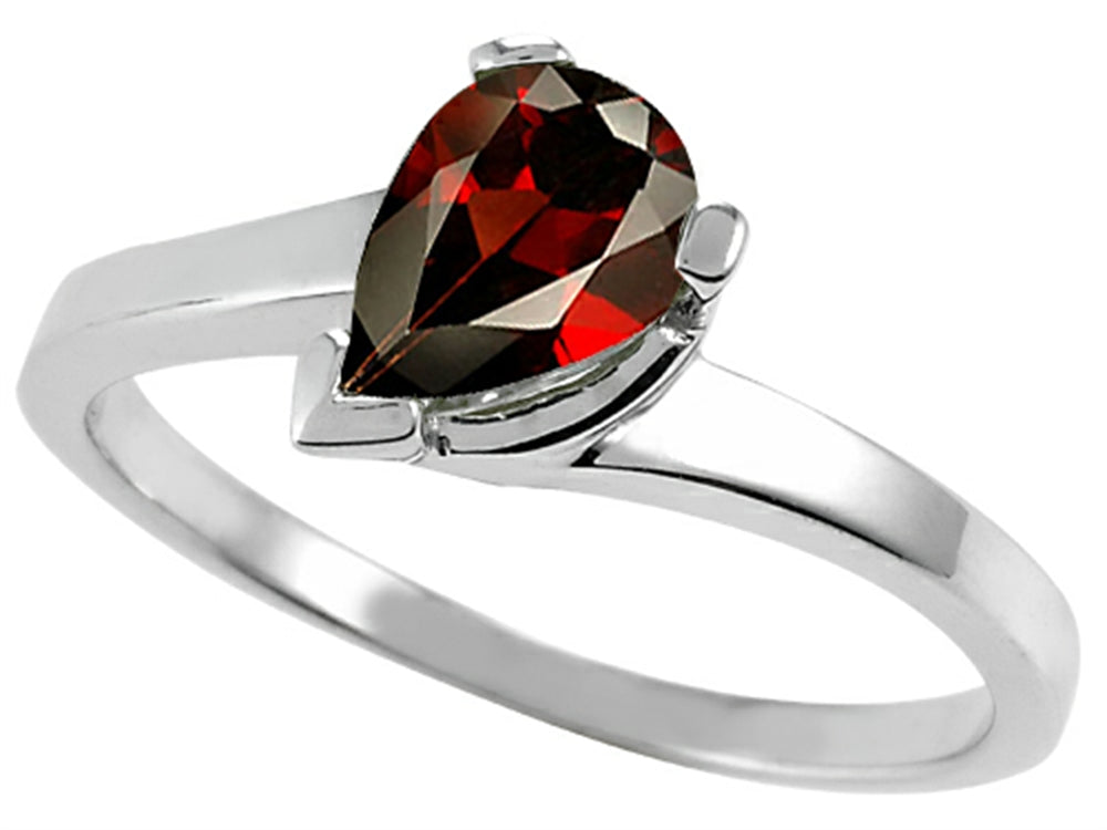 Tommaso Design™ Genuine Garnet Ring